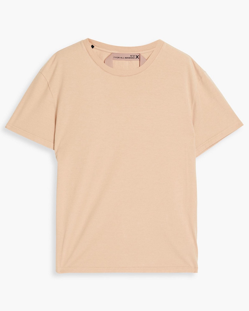 7 for all mankind Damen T-Shirt aus Baumwoll-Jersey mit Print