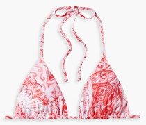 Rae Triangel-Bikini-Oberteil mit Print