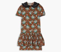 Clarice Kleid aus Baumwollpopeline mit floralem Print und Rüschen