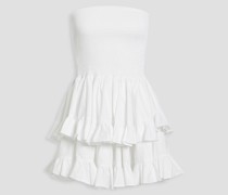 Farrah trägerloses Minikleid aus Popeline aus einer Baumwollmischung mit Raffung S