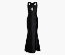 Robe aus Satin mit Cut-outs