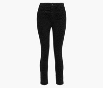 Leenah eng geschnittene Hose aus Samt aus einer Baumwollmischung mit Print 23