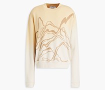 Bedrucktes Sweatshirt aus Bio-Baumwollfrottee mit Farbverlauf