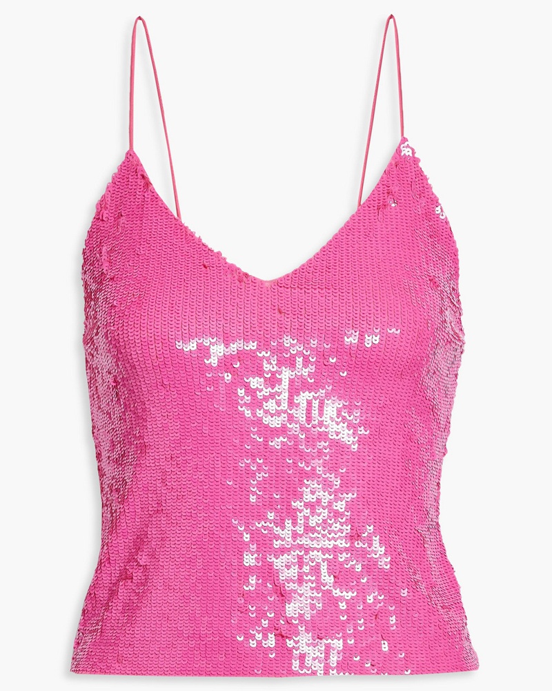 Alice + Olivia Damen Alice OliviaTop aus Mesh mit Pailletten Alice + Olivia Damen Alice OliviaTop aus Mesh mit Pailletten