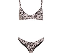 Triangel-Bikini mit Leopardenprint
