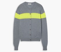 Emery gestreifter Cardigan aus Merinowolle M