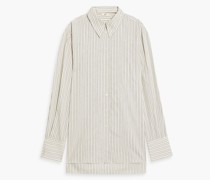 Hemd aus einer Baumwoll-Seidenmischung mit Streifen