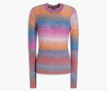 Pullover aus gebürstetem Rippstrick mit Farbverlauf M