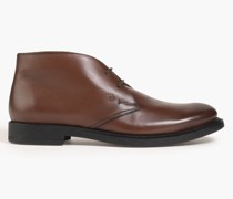 Burnished leather desert boots