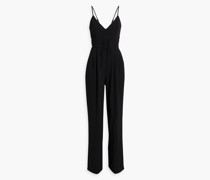 Ziggy Jumpsuit mit weitem Bein aus Crêpe mit Schnürung