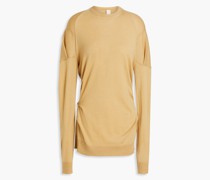 Pullover aus Merinowolle mit Falten