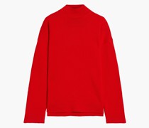 Drapierter Pullover aus Merinowolle mit Cut-outs