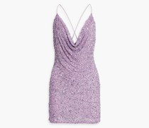 Mich drapiertes Minikleid aus Tüll mit Verzierung M