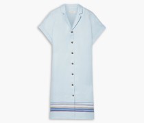 Sawyer Hemdkleid aus Jacquard aus einer Leinenmischung mit Streifen