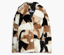 Rita Oversized-Jacke aus Kunstfell mit Print