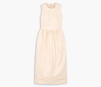 Evelyn Maxikleid aus Twill aus einer Baumwollmischung mit Fransen