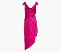 Ellery drapiertes Midikleid aus Satin mit Falten
