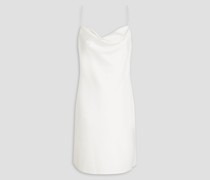 Drapiertes Slip Dress inMinilänge aus Stretch-Satin mit Kristallverzierung