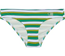 The Elle tief sitzendes Bikini-Höschen mit Streifen