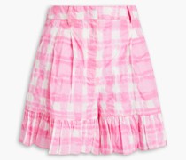 Zweifarbige Shorts aus Baumwolle mit Karomuster