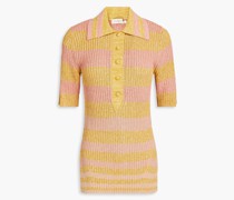 Postcard gestreiftes Poloshirt aus Rippstrick