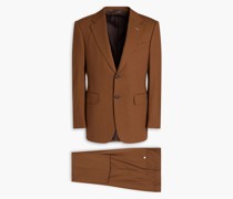 Anzug mit schmaler Passform aus Grain de Poudre aus Wolle