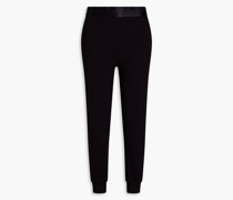 Cropped Track Pants aus gerippte Jersey