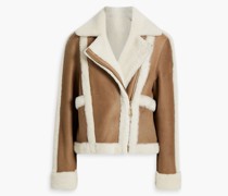 Wendbare Bikerjacke aus Shearling