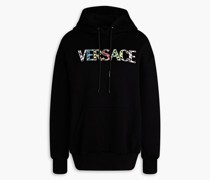 Hoodie aus Jersey aus einer Baumwollmischung mit Stickereien