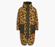 Oversized-Steppmantel aus Baumwolle mit Camouflage-Print M