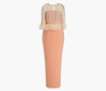 Cole Robe aus Crêpe und Tüll mit Verzierung 0