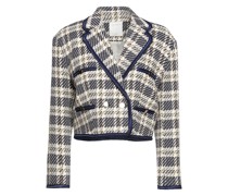 Isabela doppelreihiger Blazer aus Tweed aus einer Baumwollmischung mit Karomuster