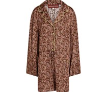 Playsuit aus Satin aus einer Seidenmischung mit Paisley-Print