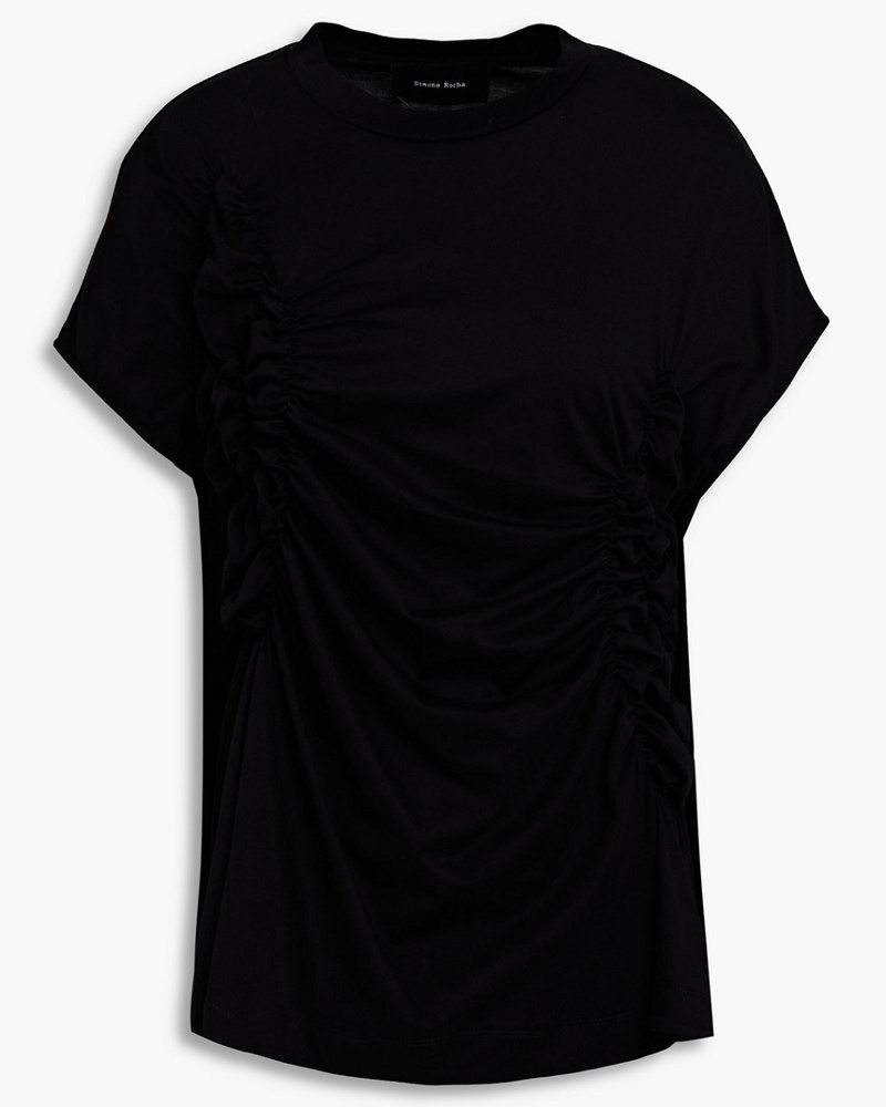 Simone Rocha Damen Oberteil aus Supima®-Baumwoll-Jersey mit Raffung Simone Rocha Damen Oberteil aus Supima®-Baumwoll-Jersey mit Raffung