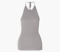 Neckholder-Oberteil aus Rippstrick