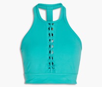 Lucca Racer Front Sport-BH aus Stretch-Material mit Cut-outs