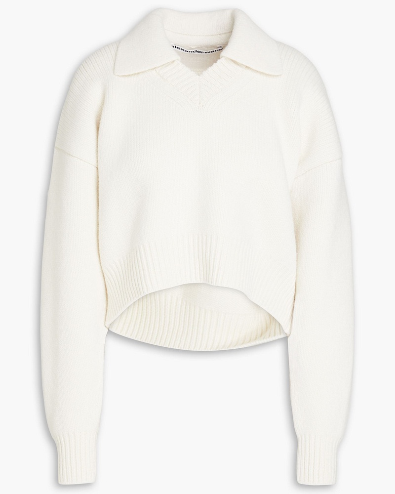 Alexander Wang Damen Pullover aus einer Wollmischung mit Polokragen