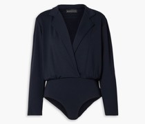 Body aus Jersey mit Wickeleffekt