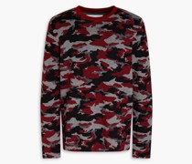Wollpullover mit Camouflage-Print