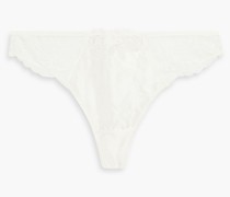 Soie Virtuose tief sitzender String aus Spitze, Satin und Stretch-Tüll 1