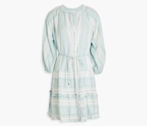 Okimi Charley Minikleid aus Baumwoll-Jacquard mit Rüschen