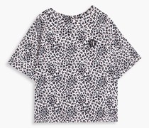 Leopard-print cotton-jersey T-shirt 1