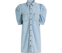Hemdkleid inMinilänge aus Denim mit Raffungen
