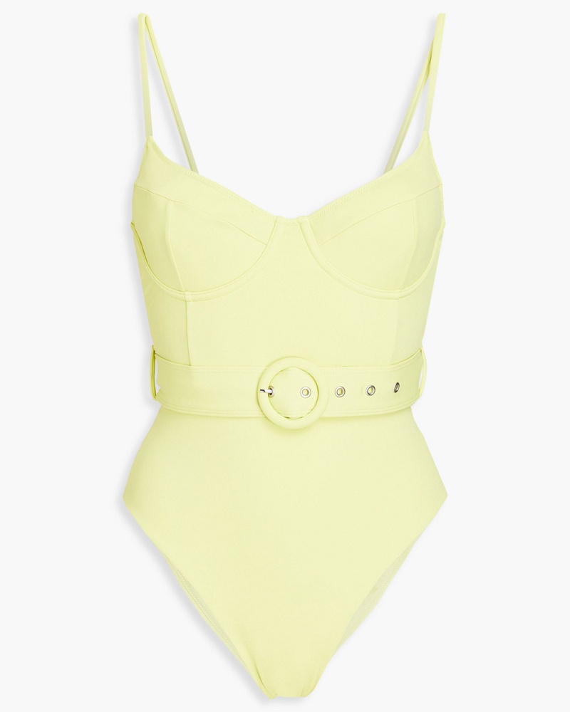Jonathan Simkhai Damen Noa belted underwired swimsuit
