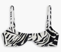 Ligia Bikini-Oberteil mit Zebraprint und Bügel