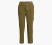 Boy Cropped Karottenhose aus Twill aus einer Baumwollmischung