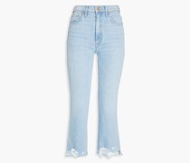 Insider hoch sitzende Cropped Bootcut-Jeans inDistressed-Optik 24
