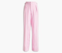 Cleo Hose mit weitem Bein aus Crêpe mit Falten