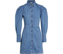 Hemdkleid inMinilänge aus Denim mit Raffungen