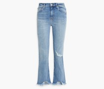 River halbhohe Jeans mit geradem Bein inDistressed-Optik 25